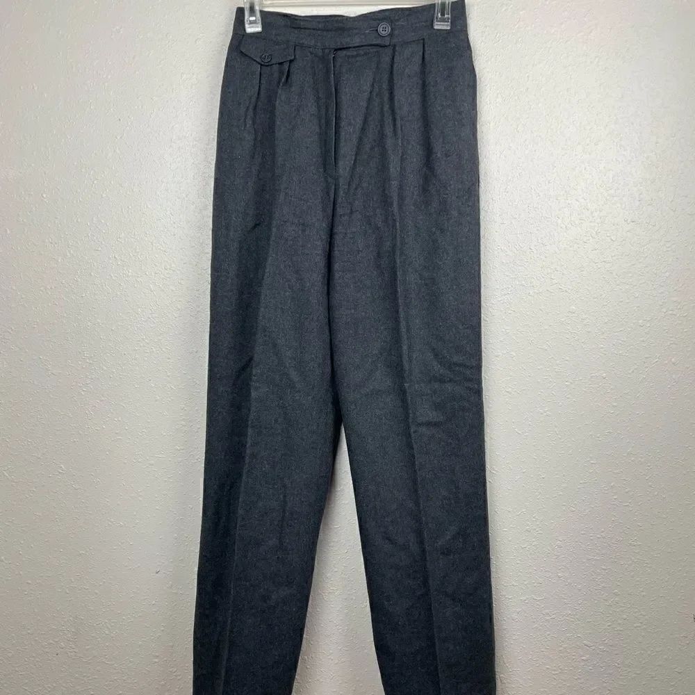 Miss Pendleton Gray Wool Slack Pants Size 10 EUC